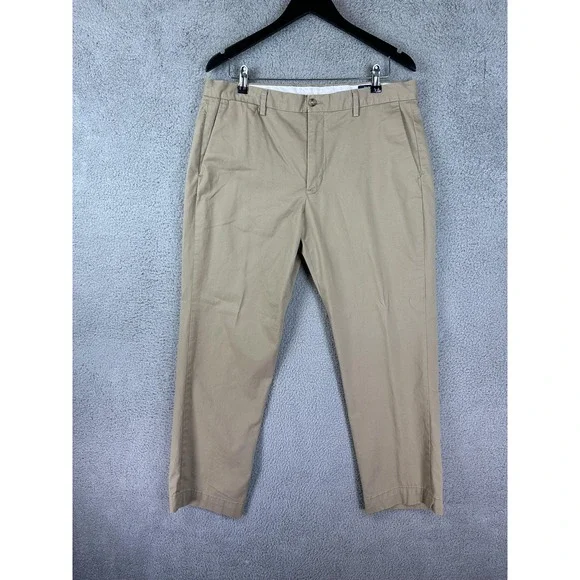 Polo Ralph Lauren Pants Mens 36x30 Khaki Stretch Straight Fit Casual Classic Men
